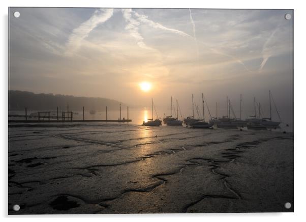 Sunrise on the Medway at Upnor Acrylic by Rob Lucas