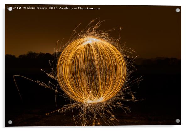 Sparkler Orb Acrylic by Chris Roberts