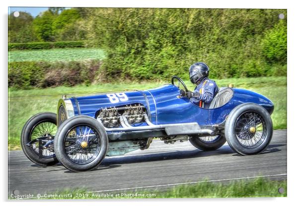 Pic Pic Vintage Racing Car Acrylic by Catchavista 