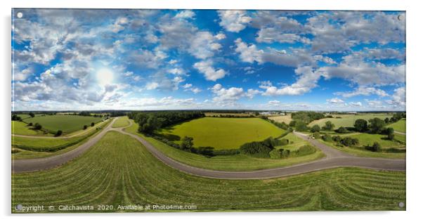 360 Aerial Panoramic View Curborough Sprint Acrylic by Catchavista 