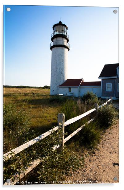 Lighthouse in New England Acrylic by Massimo Lama