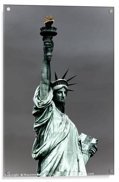 Statue of liberty Acrylic by Massimo Lama