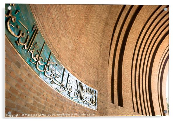 Persian writings Acrylic by Massimo Lama