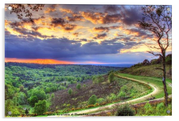 Devil's Punchbowl at sunset Acrylic by Julian Paynter