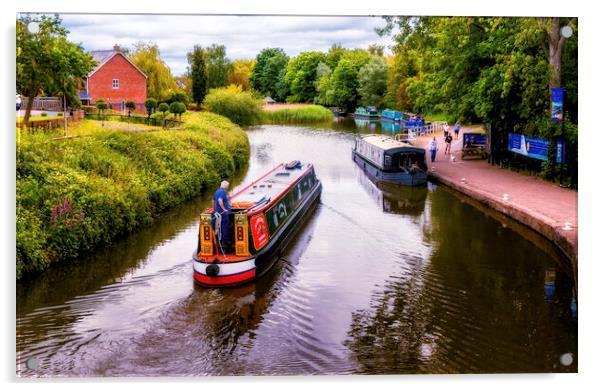 Charming Cheshire Canal Voyage Acrylic by Kevin Elias