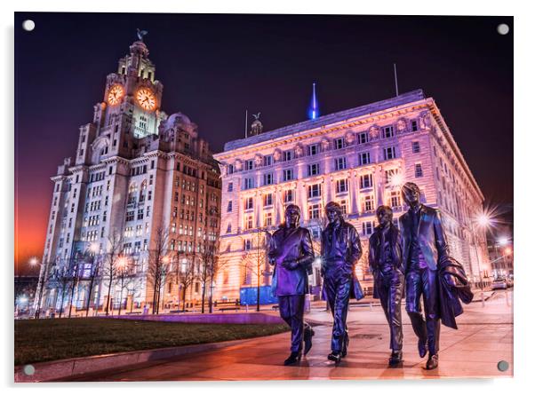 Liver building Liverpool Acrylic by Kevin Elias