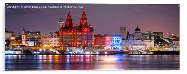 Liverpool skyline Acrylic by Kevin Elias