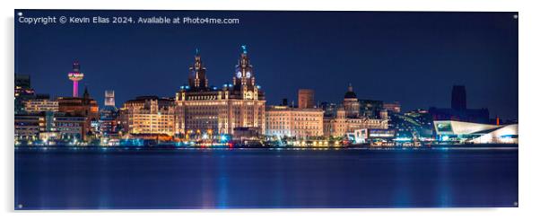Liverpool waterfront Acrylic by Kevin Elias