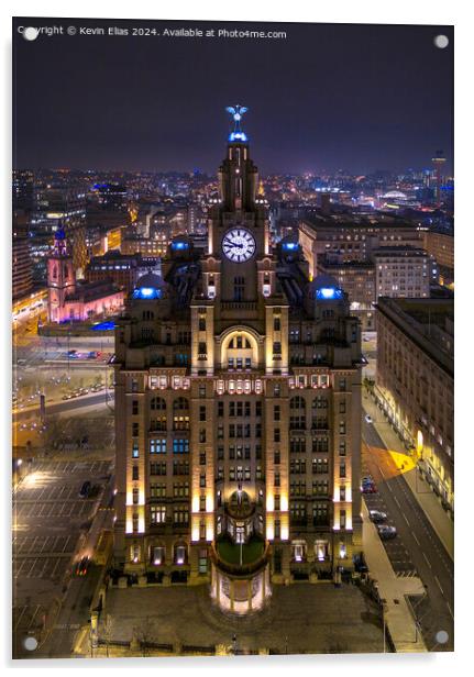 Liverpool skyline Acrylic by Kevin Elias