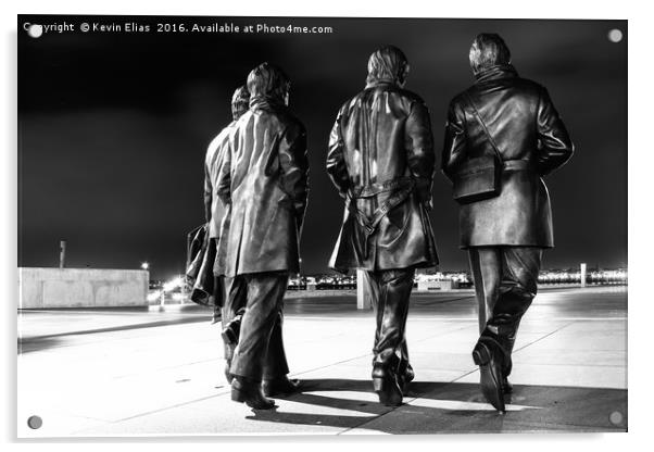 Iconic Beatles Monument, Liverpool's Pride Acrylic by Kevin Elias