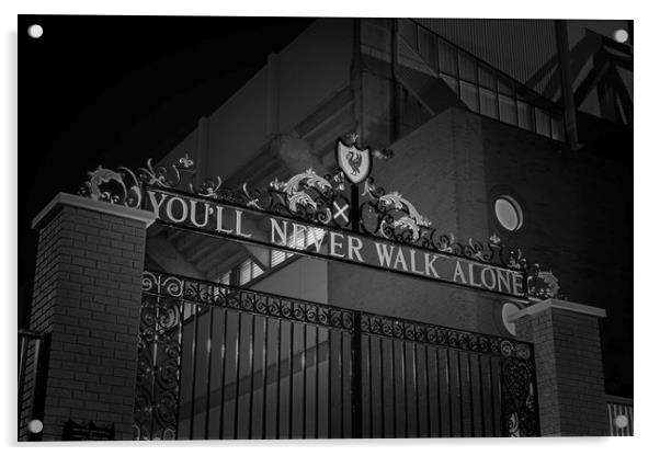 ANFIELD STADIUM GATES Acrylic by Kevin Elias