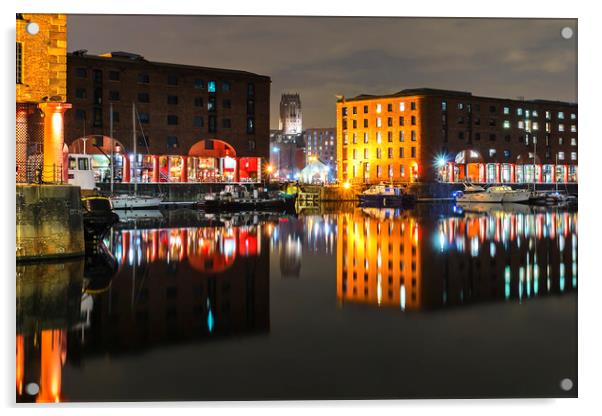 Albert dock Liverpool Acrylic by Kevin Elias