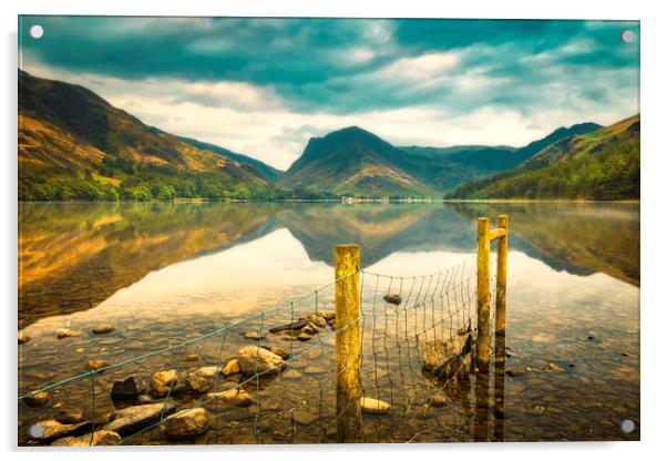 Buttermere lake Acrylic by Kevin Elias