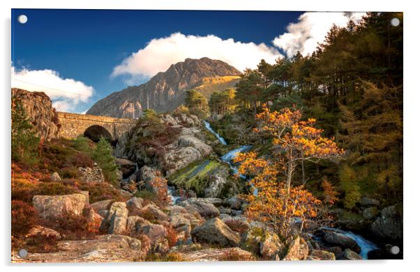  Rhaeadr Ogwen falls, Wales Acrylic by Kevin Elias