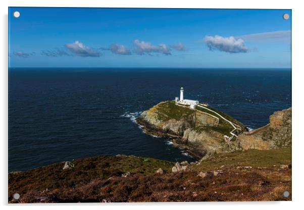 South stack lighthouse Acrylic by Kevin Elias