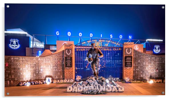 Everton's Icon: Dixie Dean Statue Acrylic by Kevin Elias