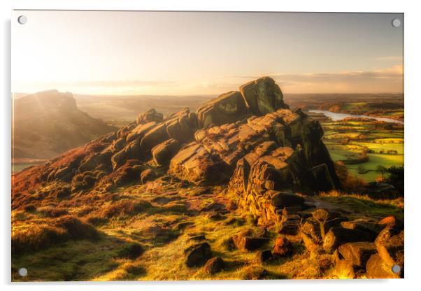 Striking Dawn over The Roaches Acrylic by Kevin Elias