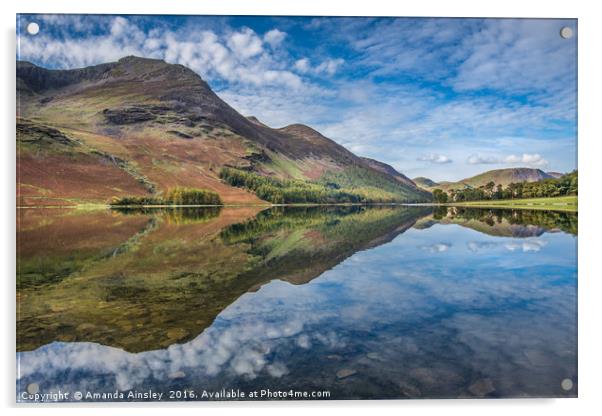 Reflections of Buttermere  Acrylic by AMANDA AINSLEY