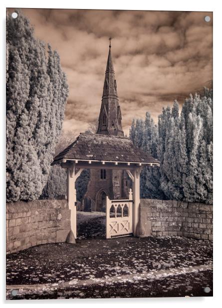 The Lych Gates at Startforth Holy Trinity Church Acrylic by AMANDA AINSLEY