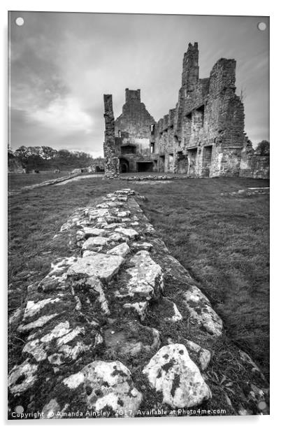 Eggleston Abbey in Teesdalee Acrylic by AMANDA AINSLEY