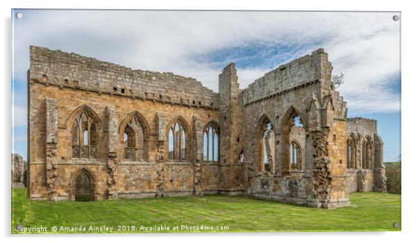 Timeless Ruins of Egglestone Abbey Acrylic by AMANDA AINSLEY
