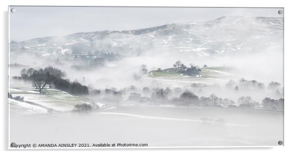 Rising Mist in Teesdale Acrylic by AMANDA AINSLEY