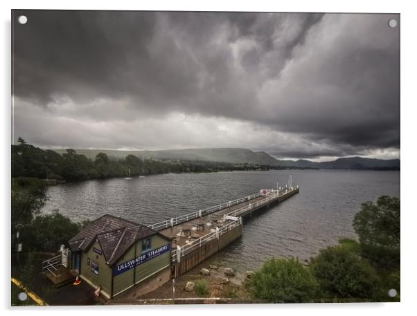 Stormy Sky over Ullswater Acrylic by Charles Little