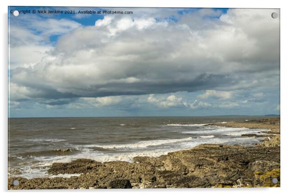 Seafront at Porthcawl on the South Wales Coast Acrylic by Nick Jenkins