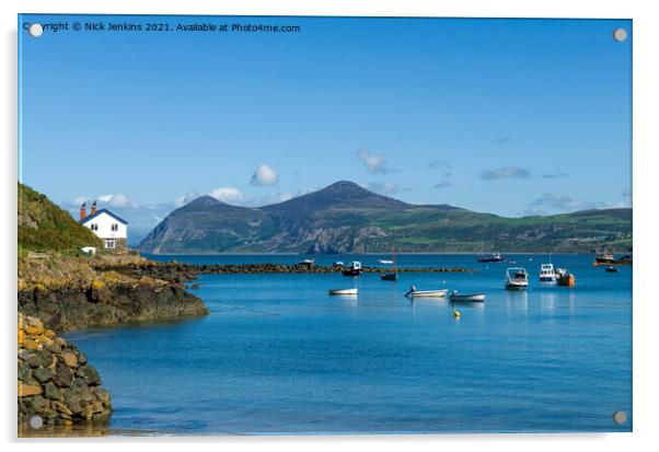 From Porth Dinllaen looking across to Yr Eifl Llyn Acrylic by Nick Jenkins