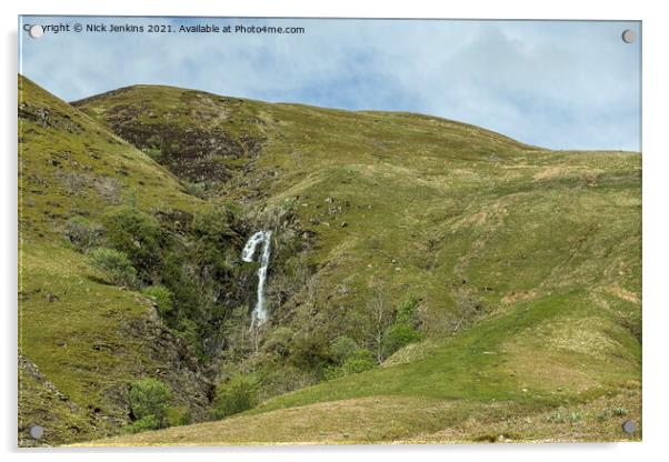 Cautley Spout in the Howgill Fells Cumbria  Acrylic by Nick Jenkins