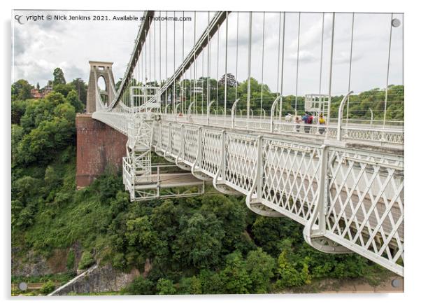 Clifton Suspension Bridge Bristol  Acrylic by Nick Jenkins