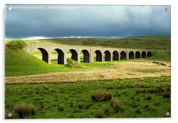 Garsdale Railway Viaduct Cumbria  Acrylic by Nick Jenkins