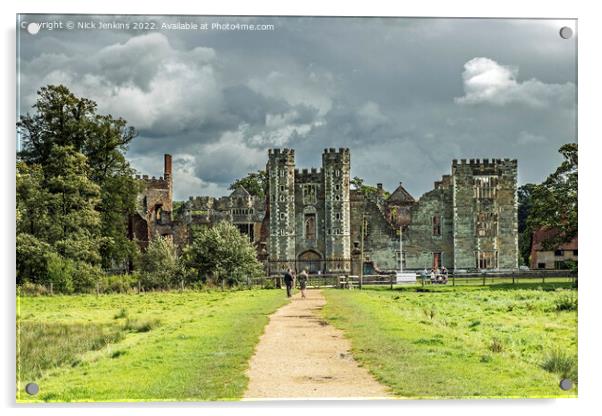 Cowdray Castle Tudor Mansion Midhurst Sussex  Acrylic by Nick Jenkins