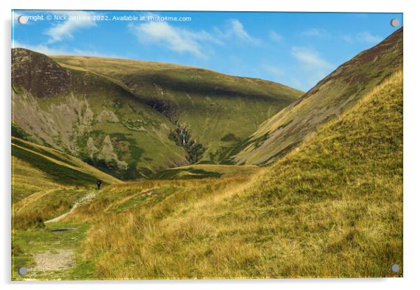 The Walk to Cautley Spout Howgill Fells Acrylic by Nick Jenkins