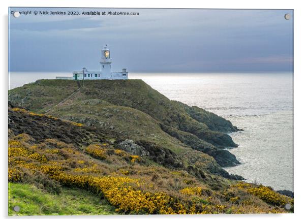 Strumble Head Lighthouse Pembrokeshire Coast Natio Acrylic by Nick Jenkins