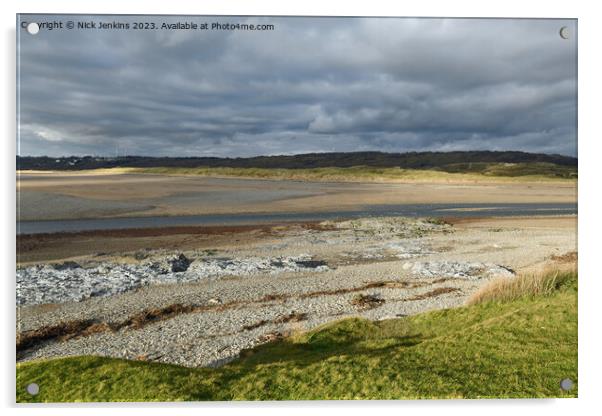The Estuary of the River Ogmore at Ogmore by Sea South Wales  Acrylic by Nick Jenkins