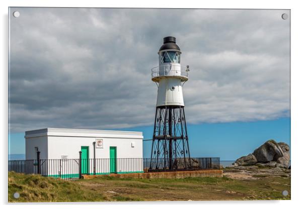 Peninnis Headland Lighthouse on St Marys Scillies Acrylic by Nick Jenkins