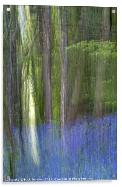 Bluebell Woods in Abstract Blur Acrylic by Nick Jenkins