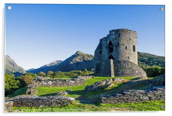 Dolbadarn Castle Snowdonia North Wales Acrylic by Nick Jenkins