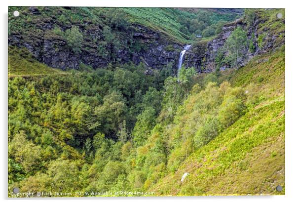 Blaenrhondda Waterfall Rhondda Fawr Wales Acrylic by Nick Jenkins