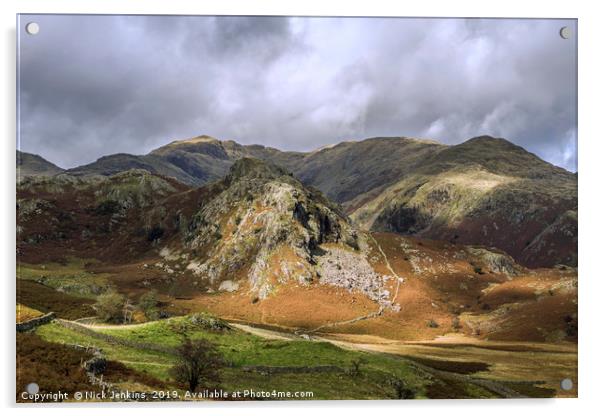 The Bell Coniston Fells Lake District Cumbria Acrylic by Nick Jenkins