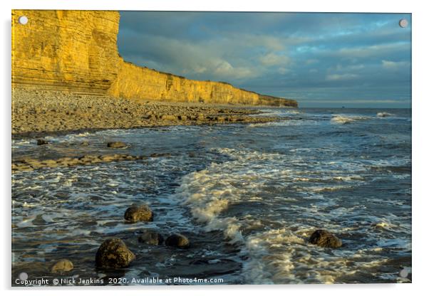 Colhugh or Colhuw Beach Glamorgan Heritage Coast Acrylic by Nick Jenkins