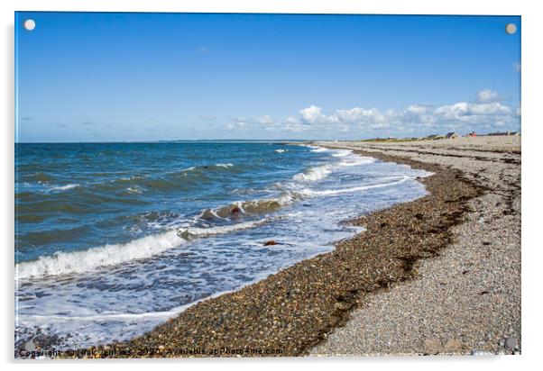 Dinas Dinlle Beach Gwynedd North Wales Acrylic by Nick Jenkins