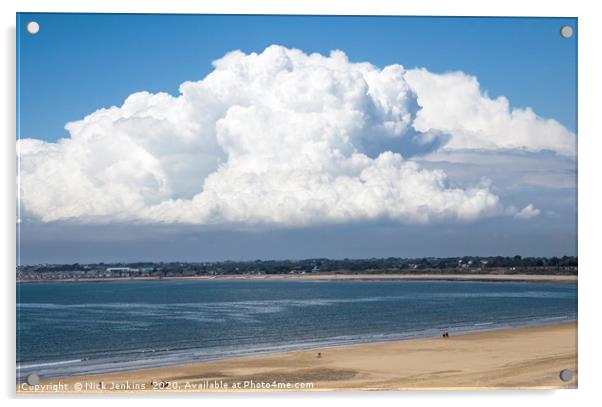 Rising Cloud over Porthcawl Town on the South Wale Acrylic by Nick Jenkins