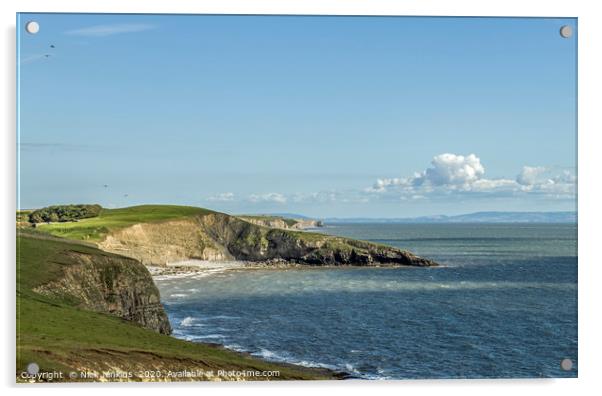 Dunraven Bay on the Glamorgan Heritage Coast Acrylic by Nick Jenkins