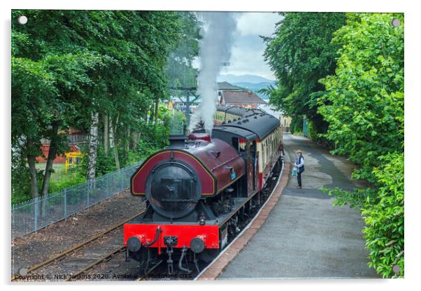 Steam Locomotive Lakeside and Haverthwaite Railway Acrylic by Nick Jenkins