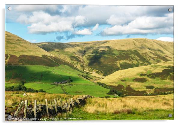 The Howgill Fells in Cumbria North West England Acrylic by Nick Jenkins