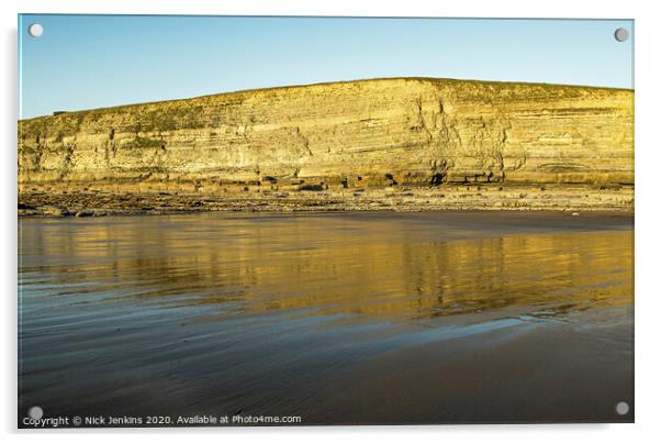 Cliffs Dunraven Bay Glamorgan Heritage Coast Wales Acrylic by Nick Jenkins
