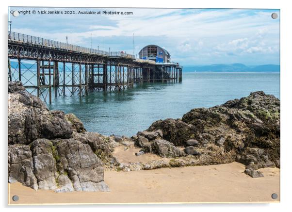 Mumbles Pier Swansea Bay south Wales Acrylic by Nick Jenkins
