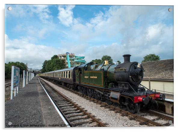 Paignton Dartmouth Railway Locomotive Goodrington  Acrylic by Nick Jenkins